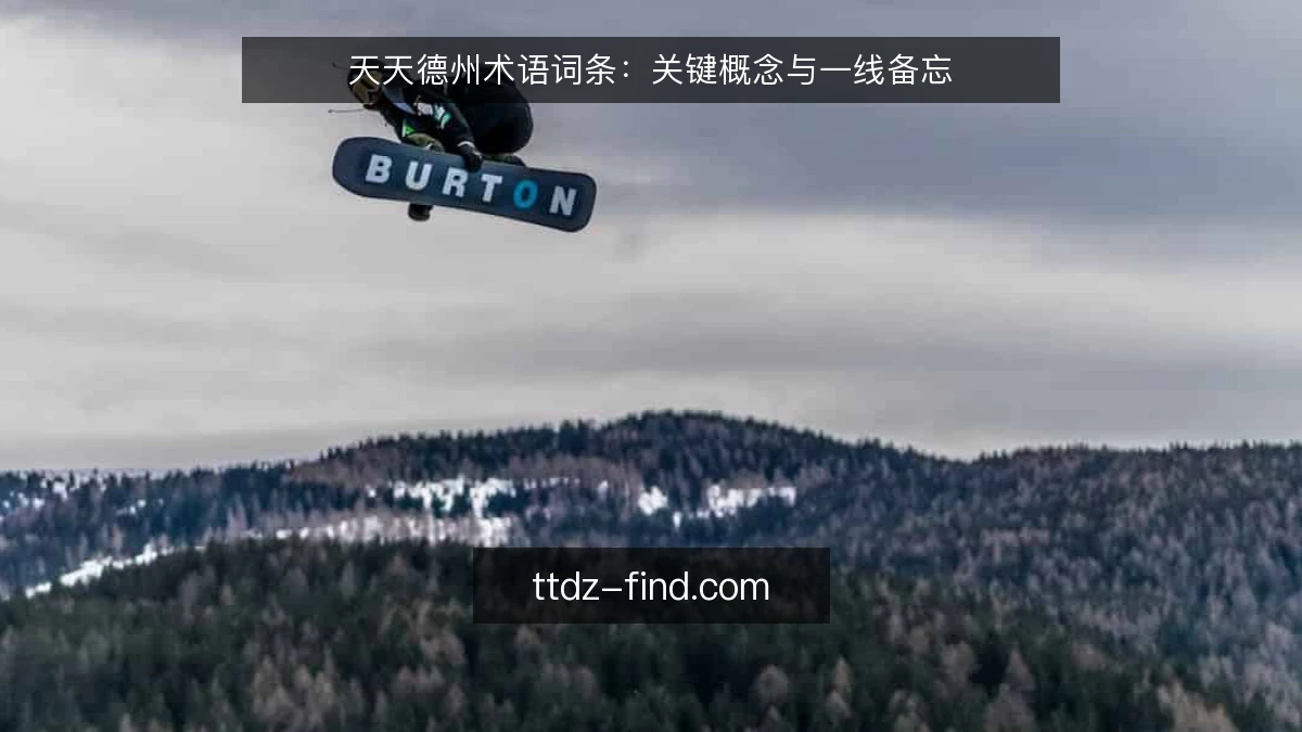 天天德州术语词条:关键概念与一线备忘