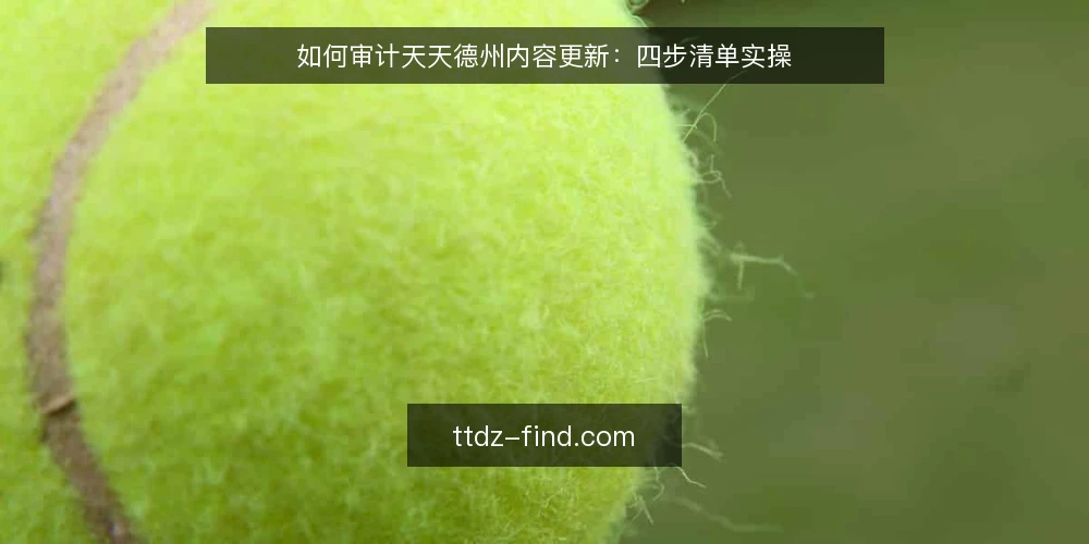 如何审计天天德州内容更新:四步清单实操 — 先做审计准备:明确天天德州内容更新的核对对象 配图